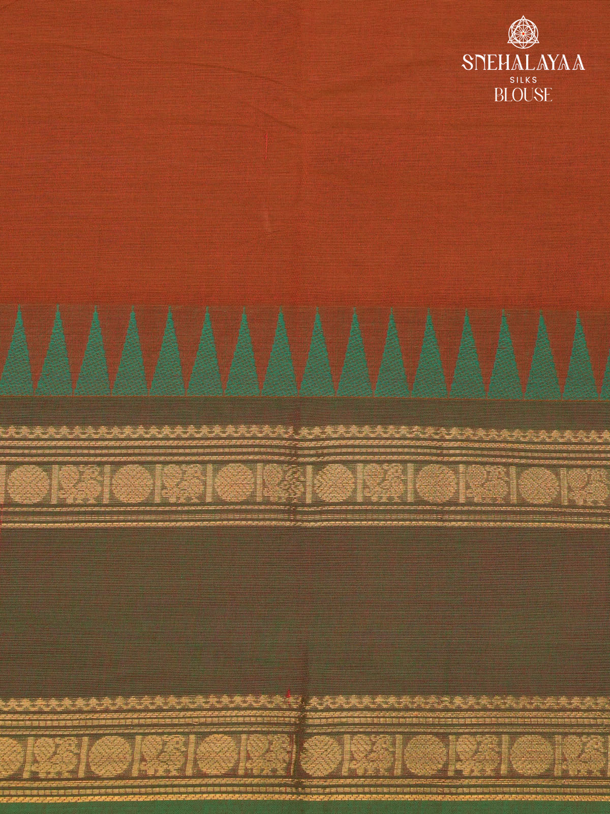 Orange Chettinad Cotton Saree