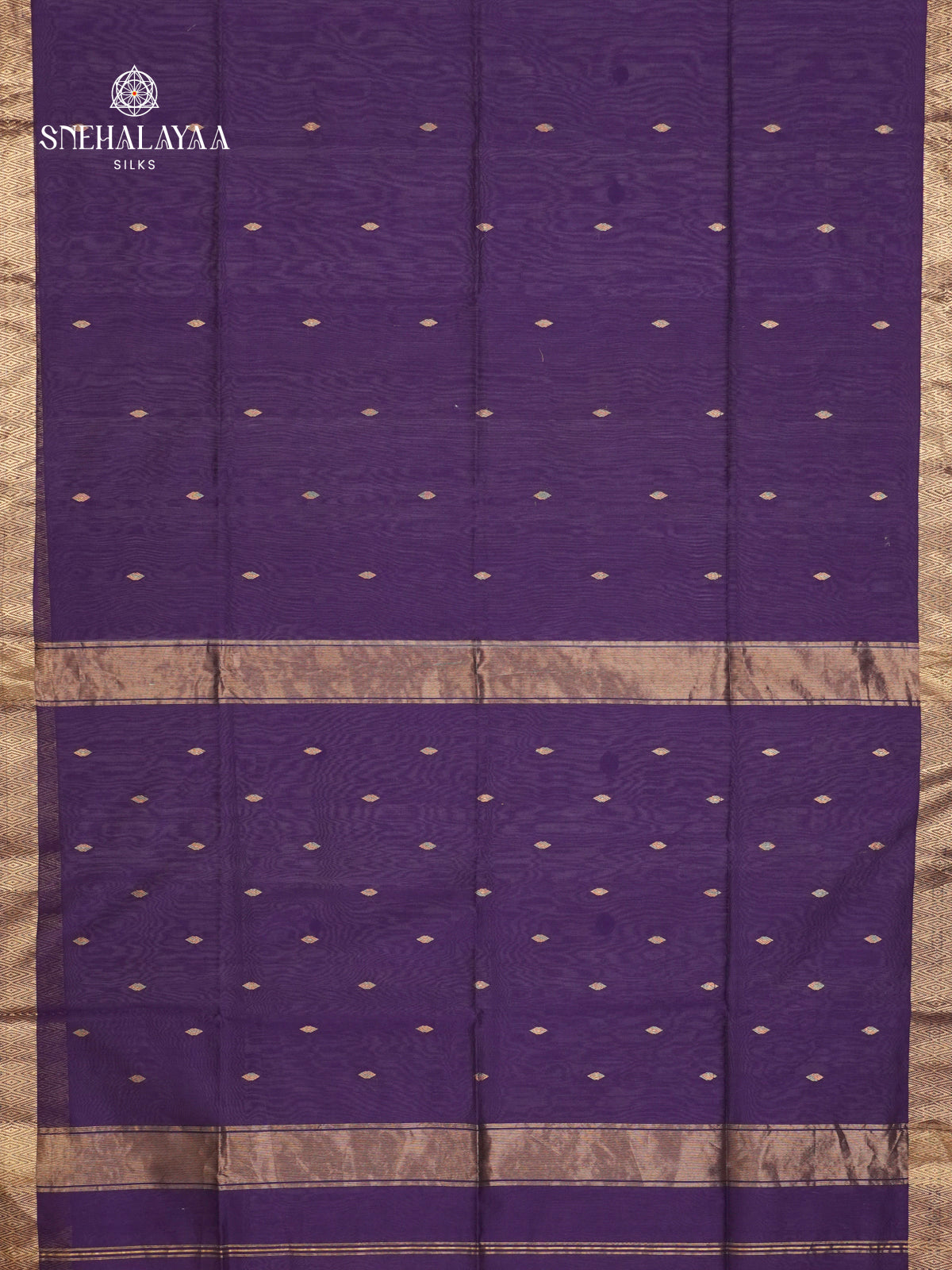 Navy Blue Maheshwari Silk Cotton Saree