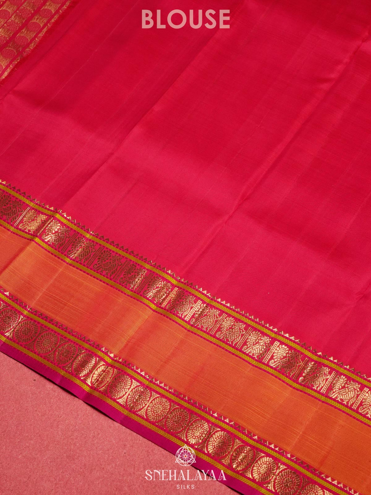 Rani Pink Kanjivaram Silk Saree