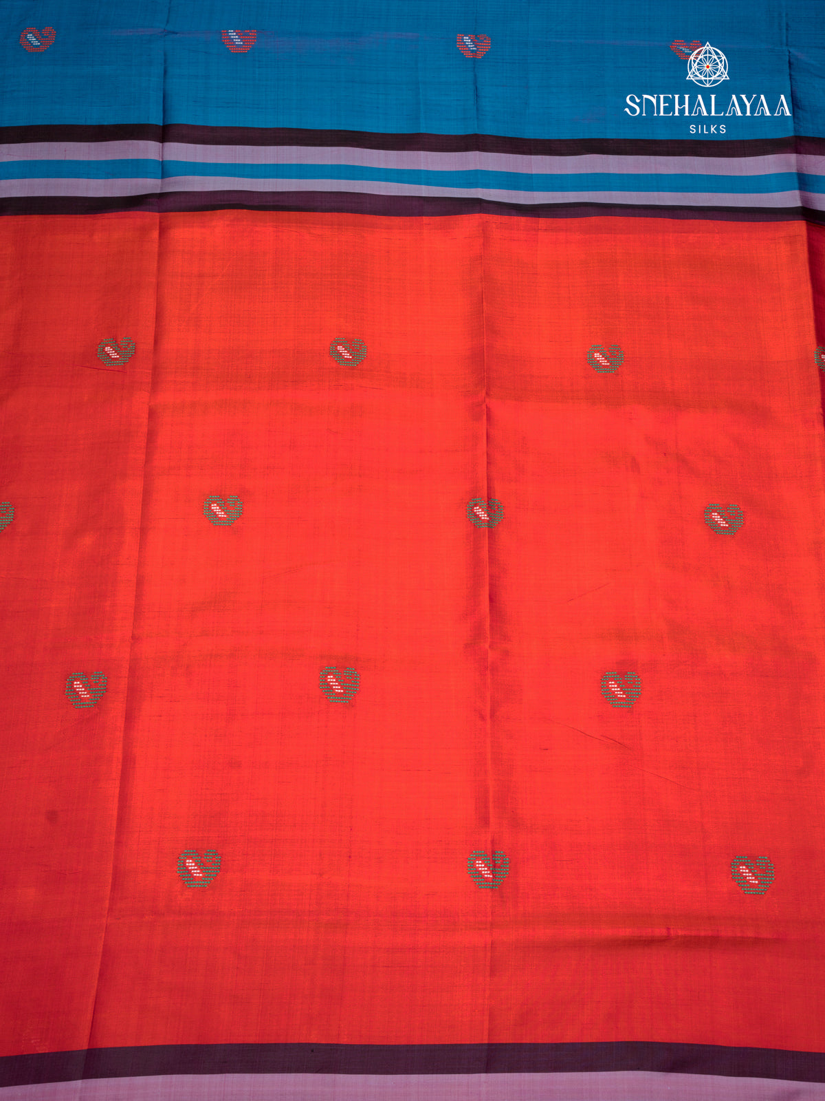 Blue Katan Silk Saree