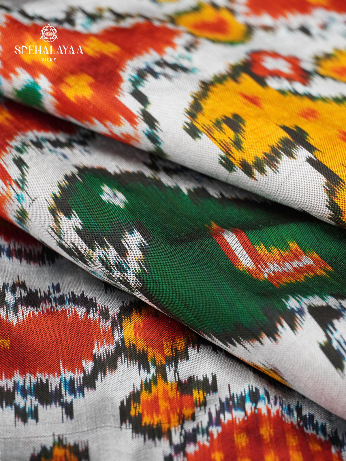 Multicolour Ikat Saree