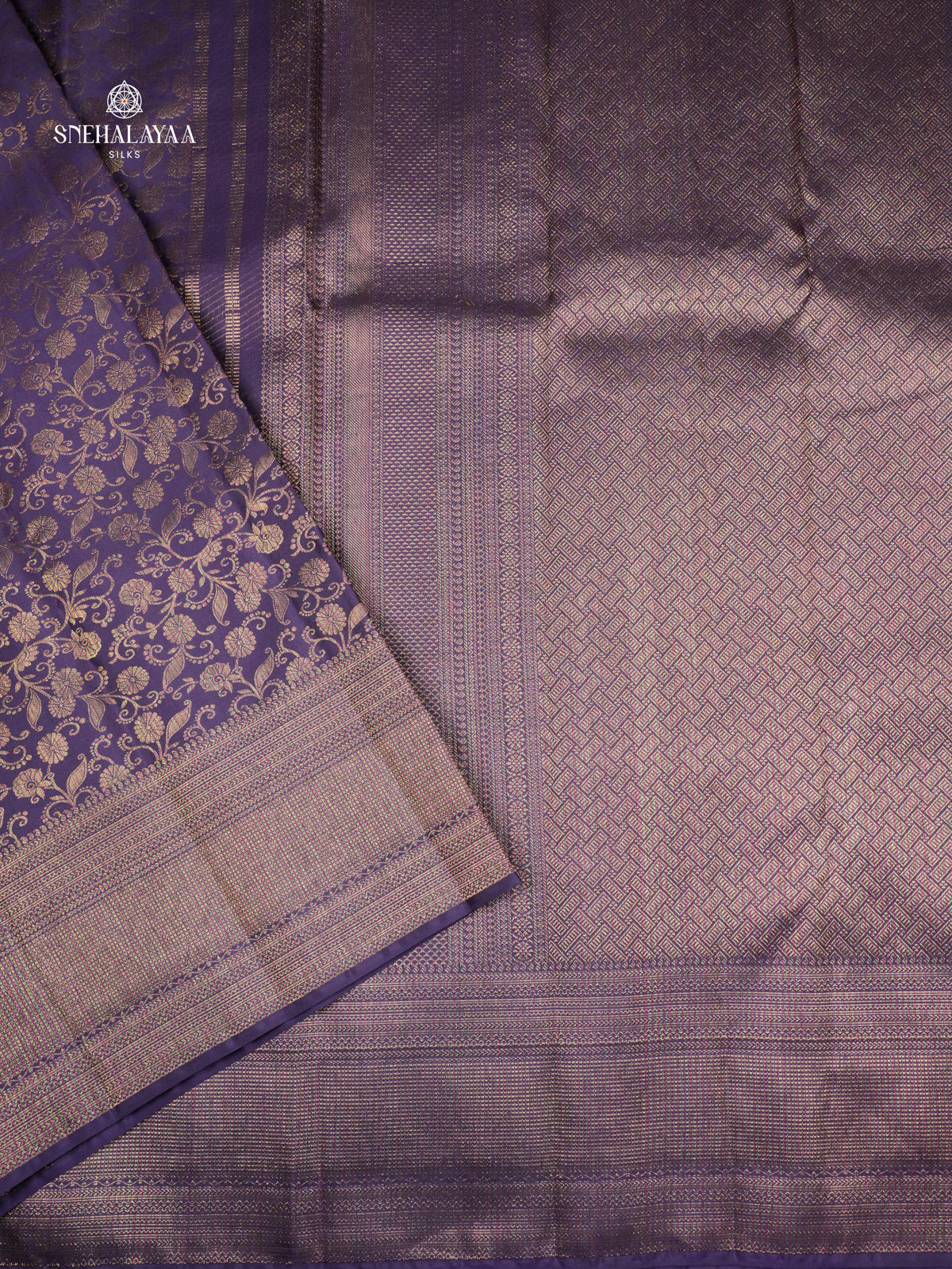 Navy Blue Kanjivaram Silk Saree