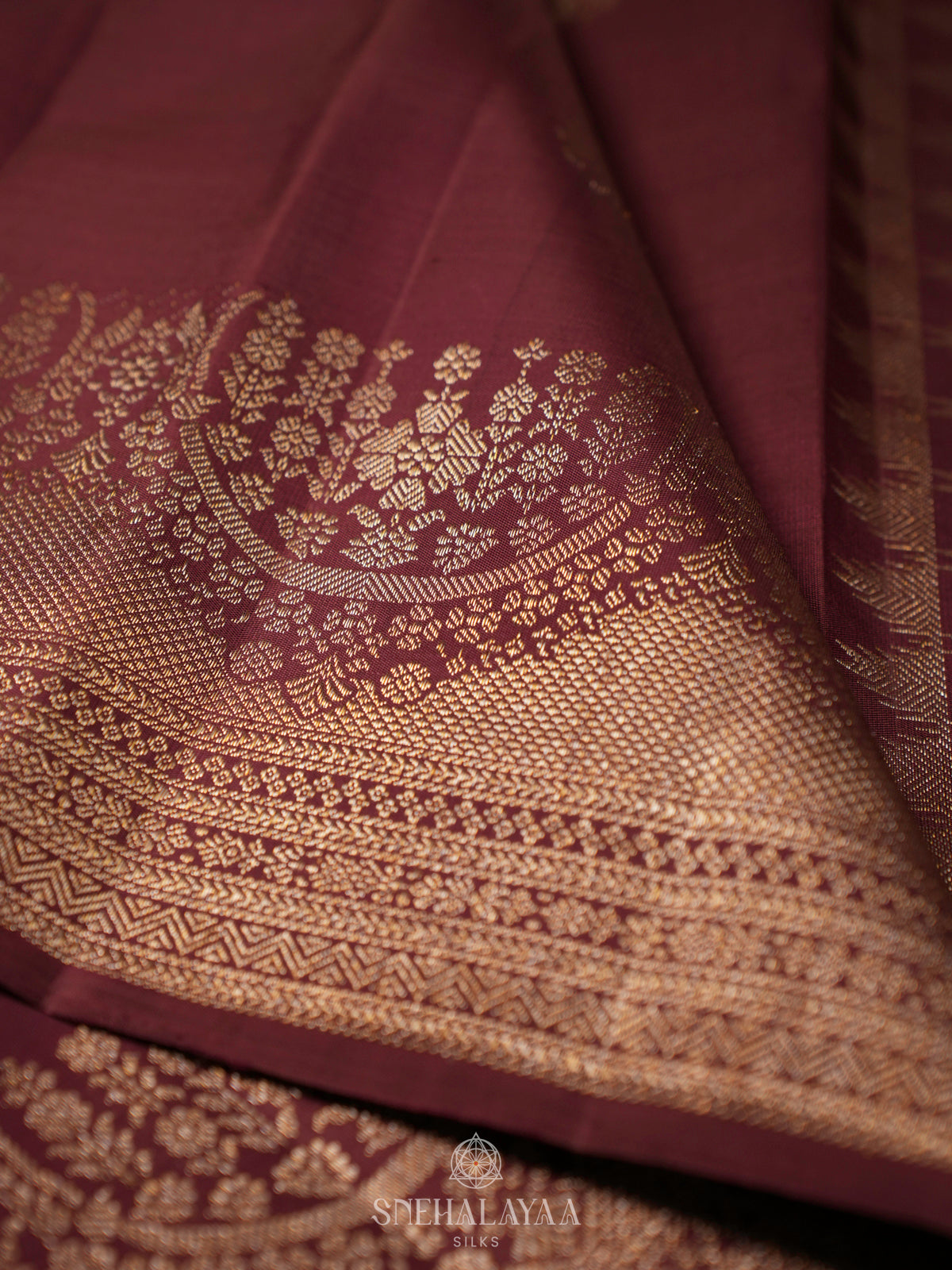 Plum Kanjivaram Silk Saree