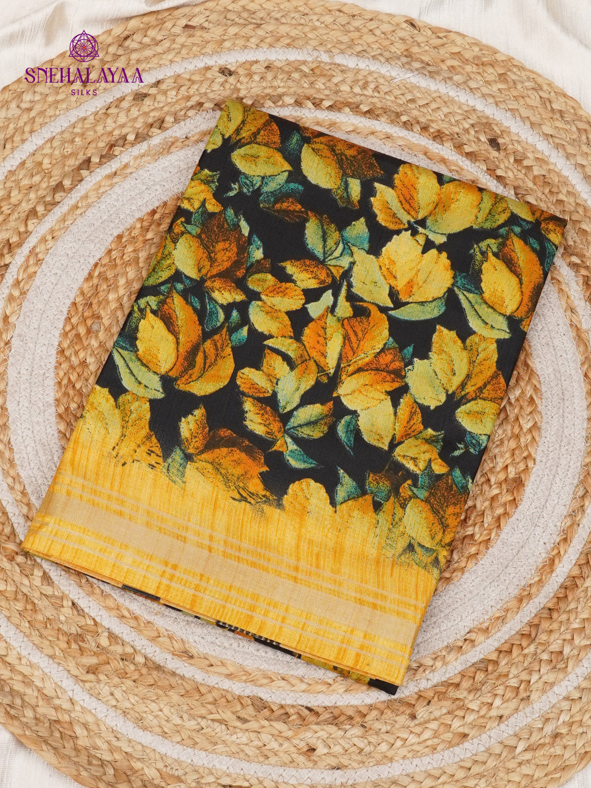 Black Dola Silk Saree