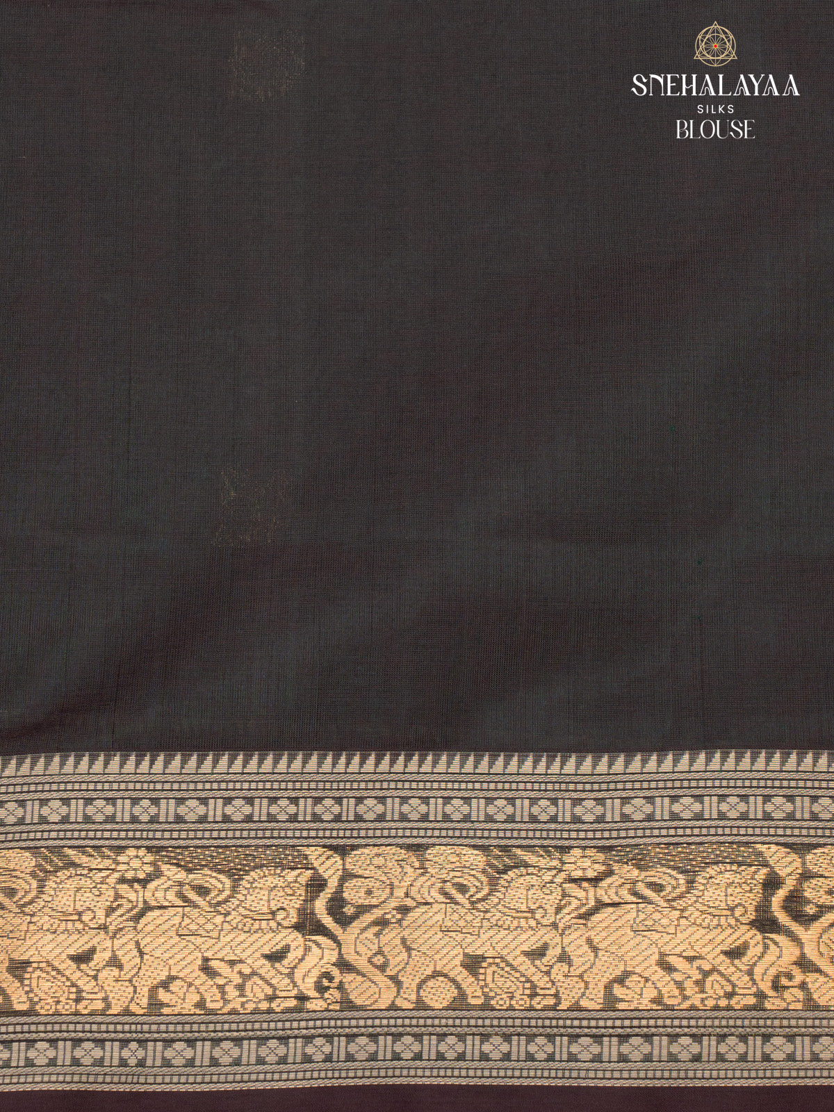 Black Kanchi Silk Cotton Saree