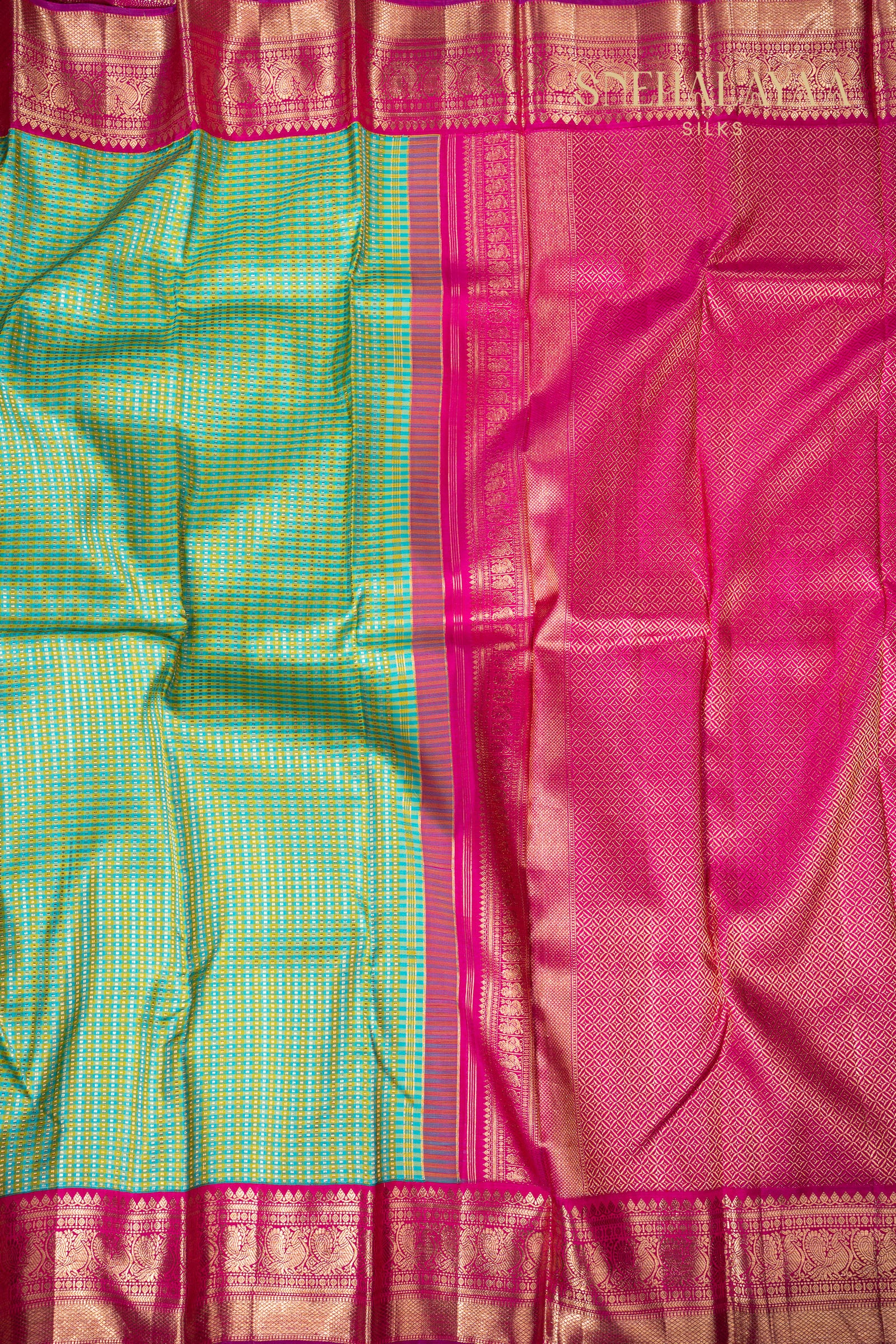 Fern Green Kancheevaram Silk Saree