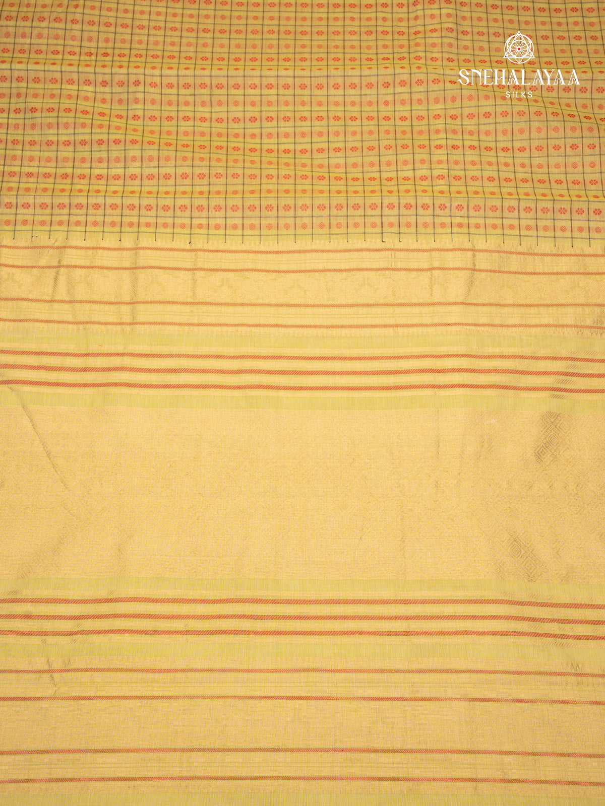 Lemon Yellow Pure Kanchi Cotton Saree