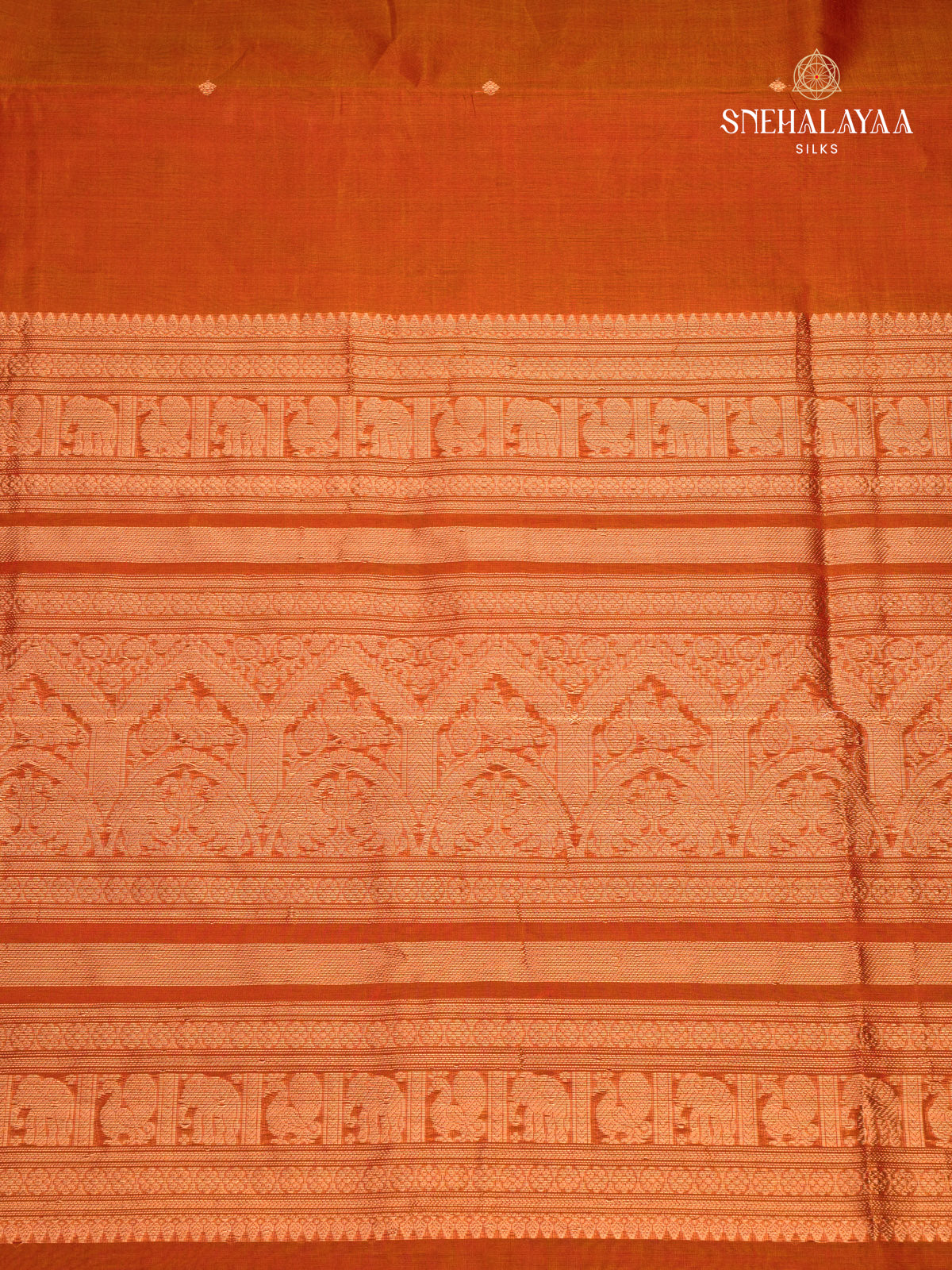 Orange Kanchi Silk Cotton Saree
