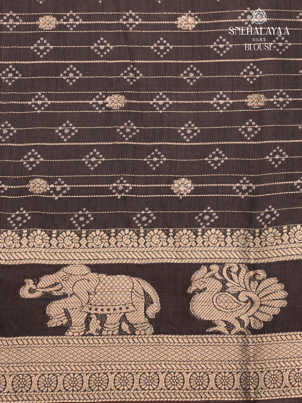 Black Dola Silk Saree