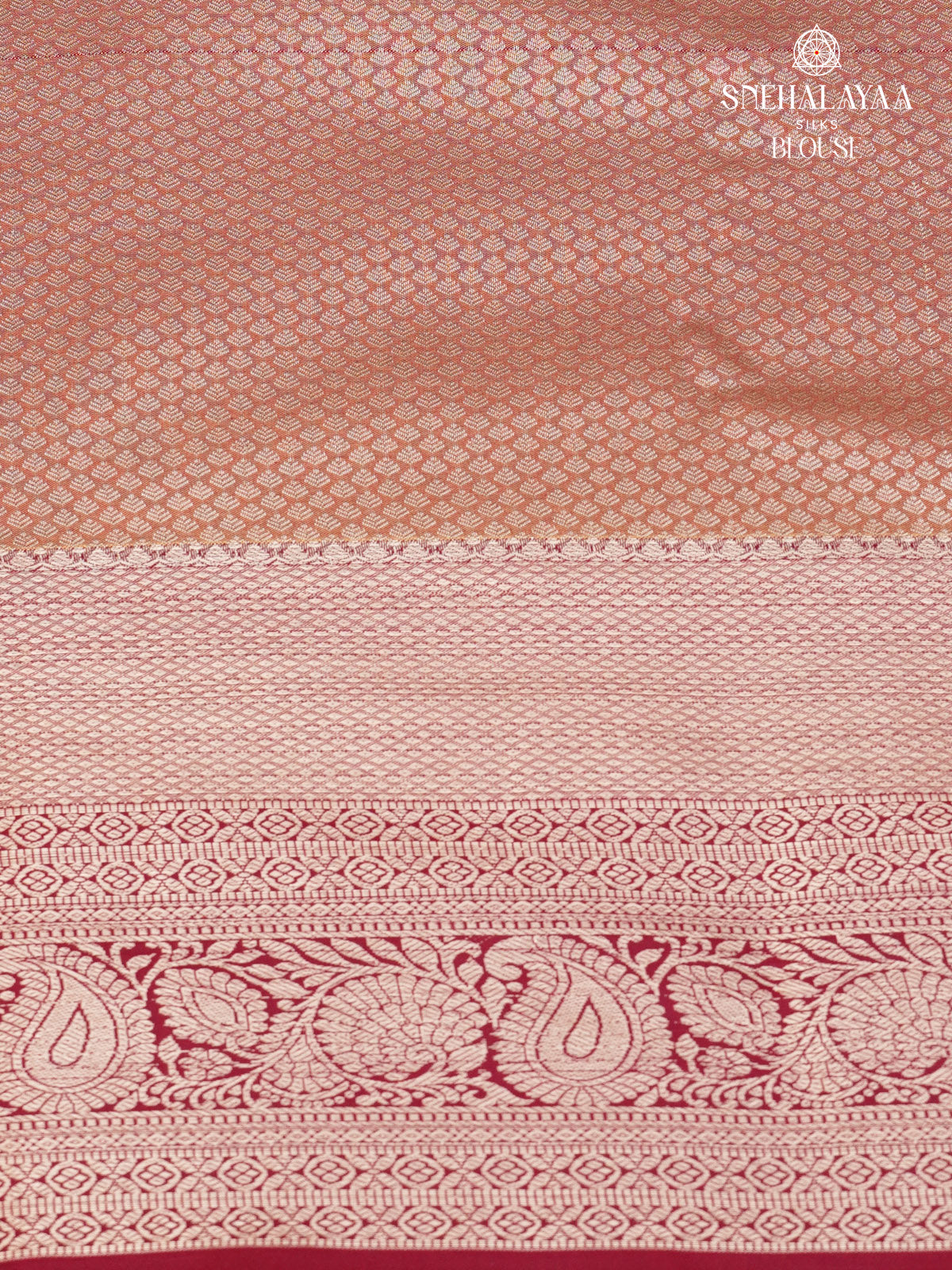 Burnt Orange Art Silk Saree