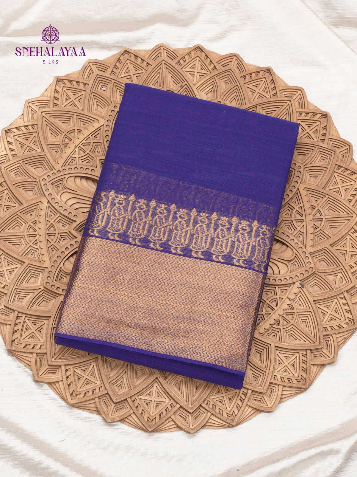 Royal Blue Chettinad Cotton Saree