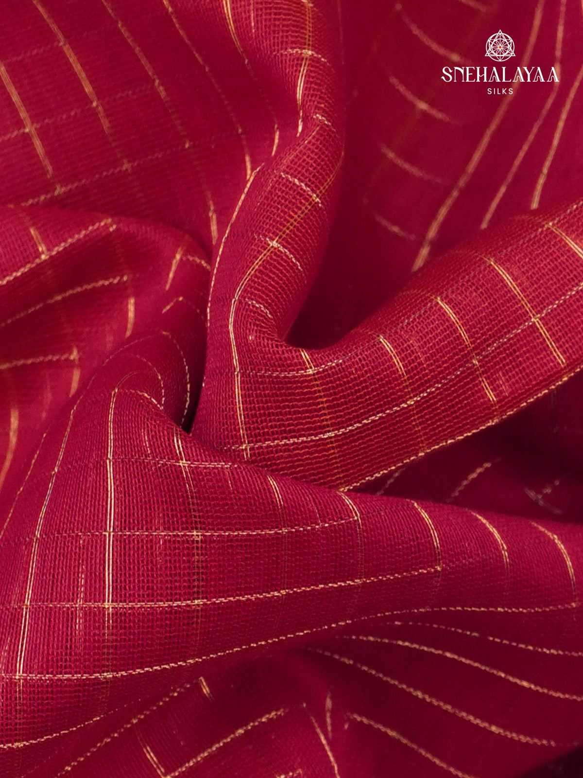 Magenta Maheshwari Silk Cotton Saree