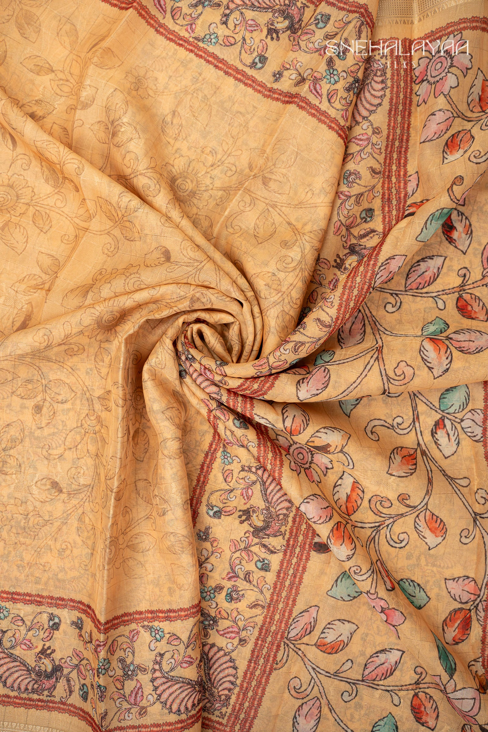 Cream Semi Matka Saree