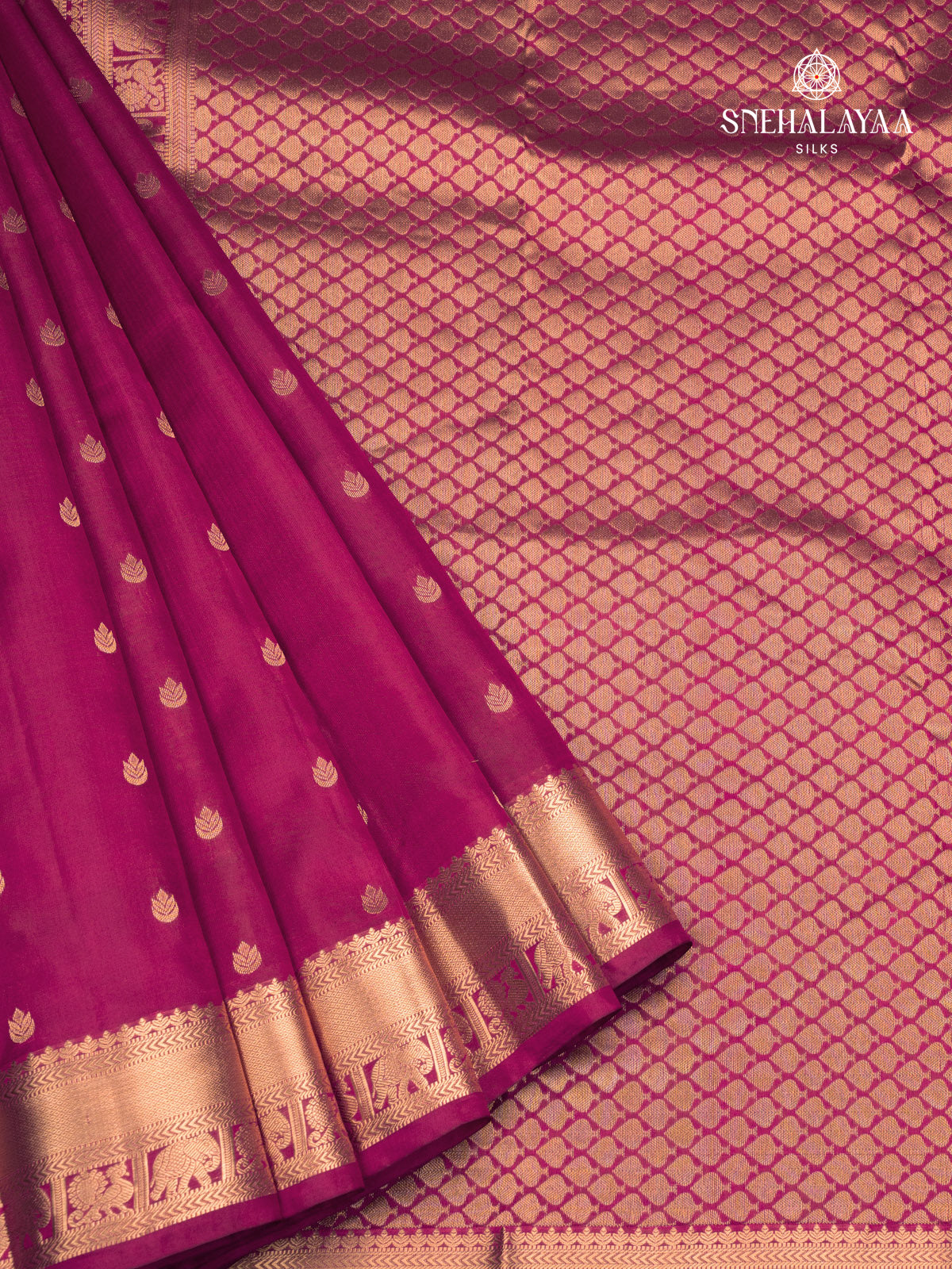 Magenta Kanjivaram Silk Saree