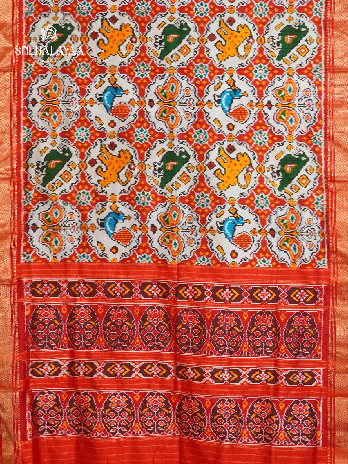 Multicolour Ikat Saree