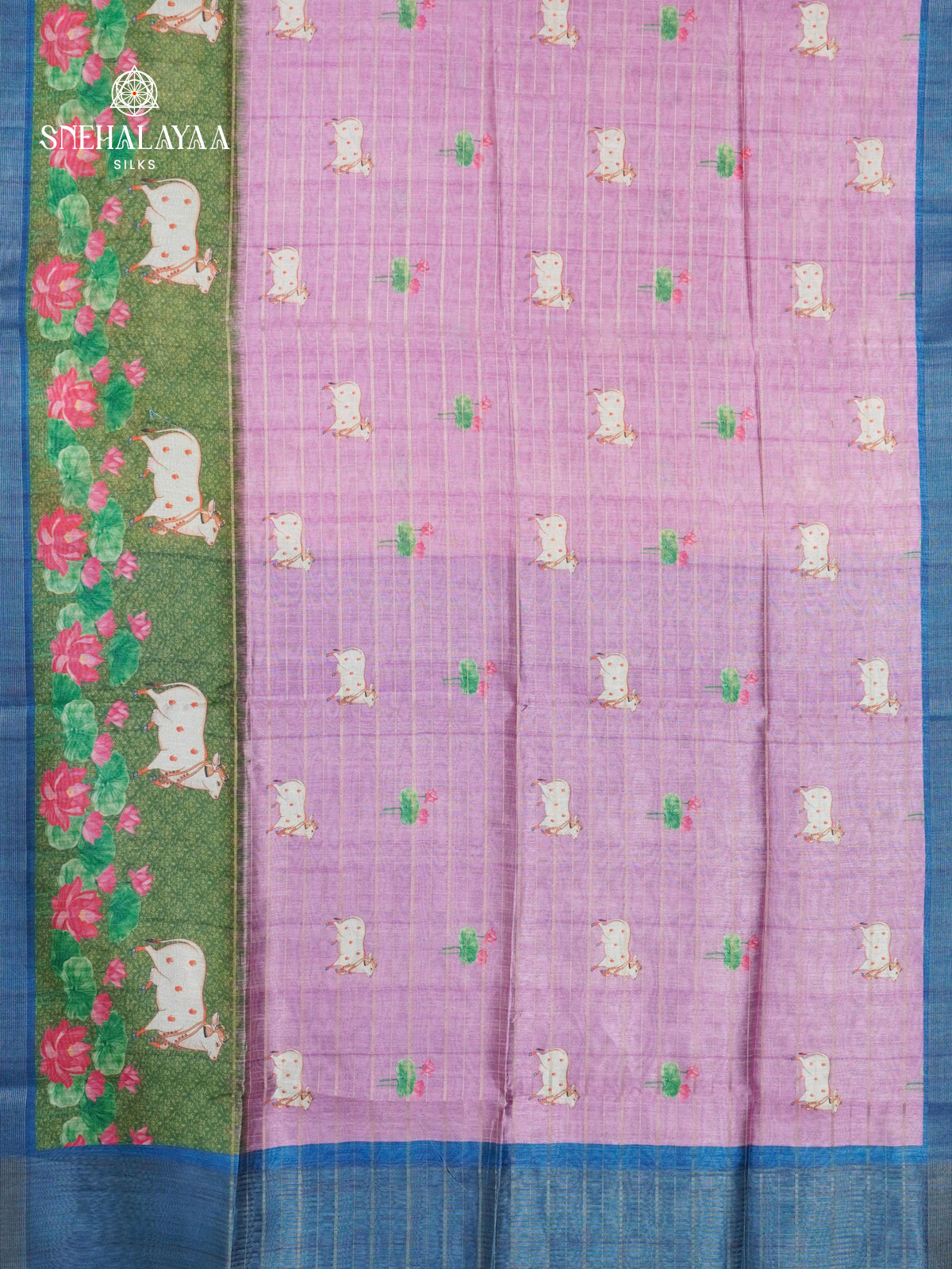 Lavender Tussar Saree