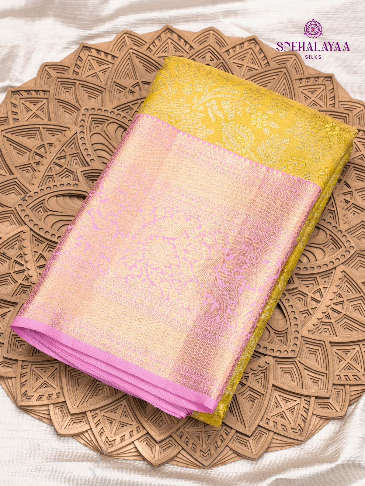 Yellow Kanjivaram Silk Saree