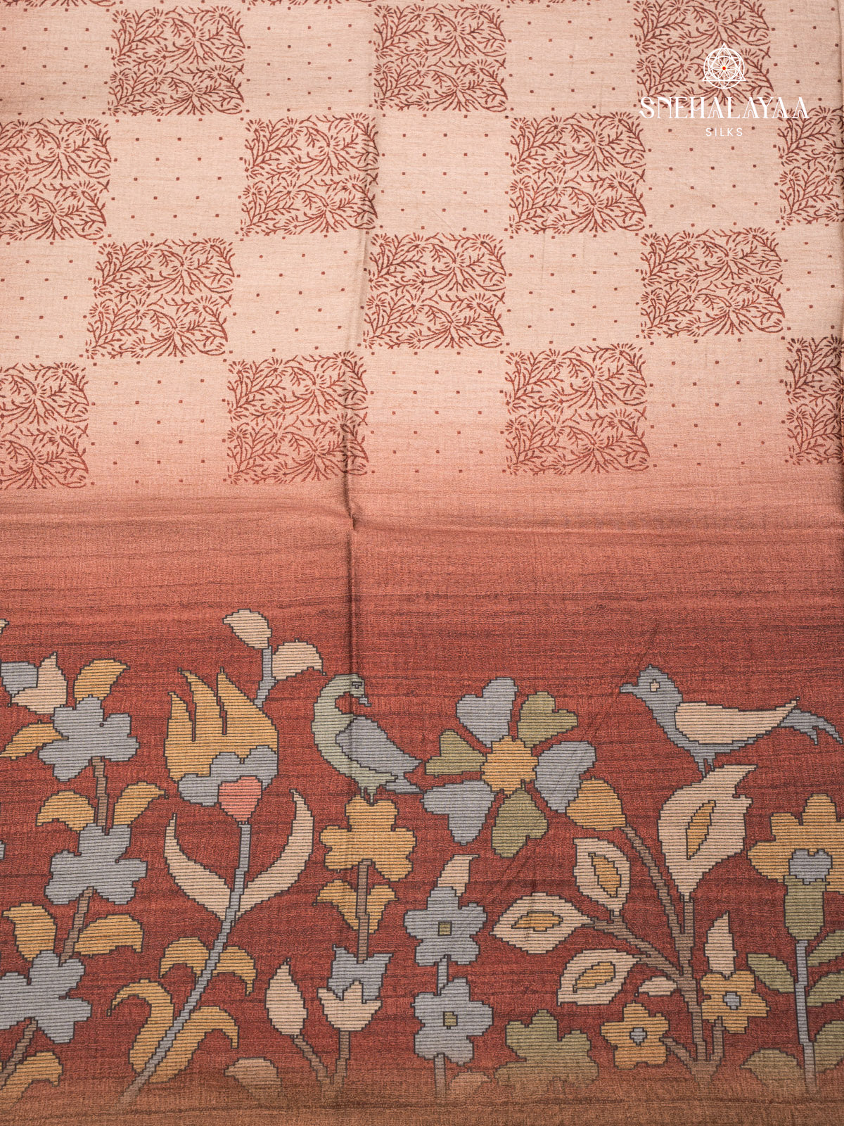 Brown Tussar Saree
