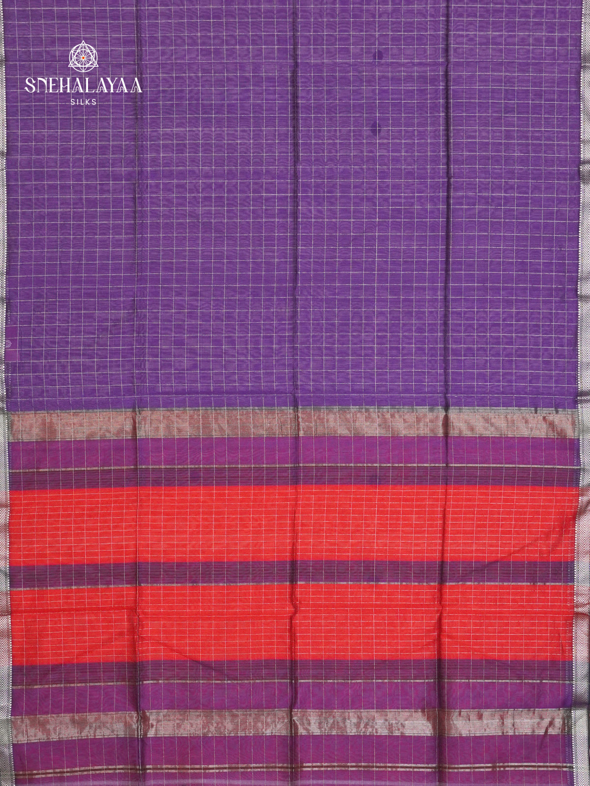 Purple Maheshwari Silk Cotton Saree