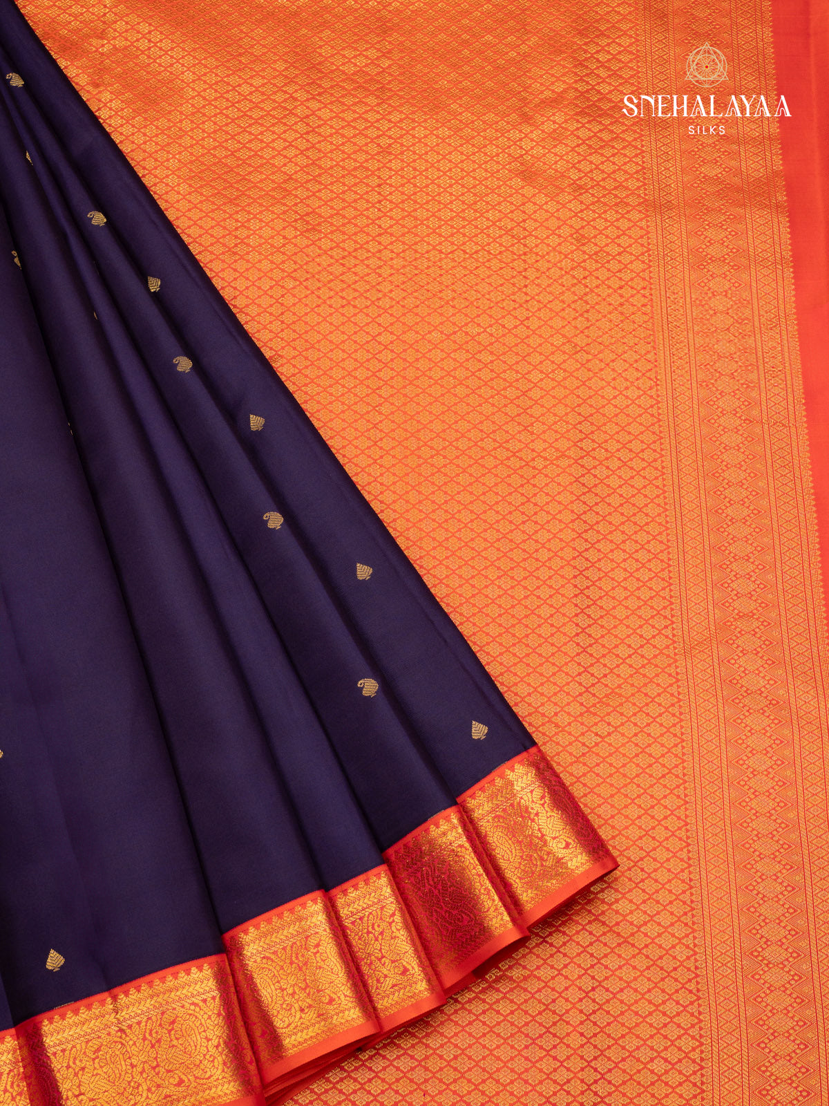Navy Blue Kanjivaram Silk Saree