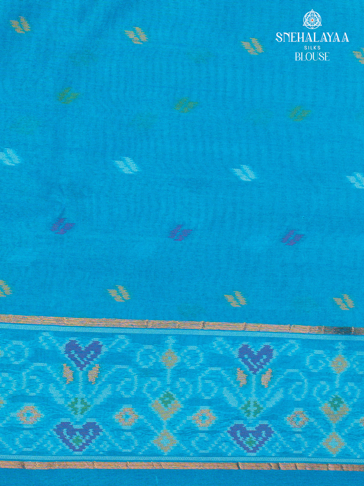 Blue Ikat Silk Saree