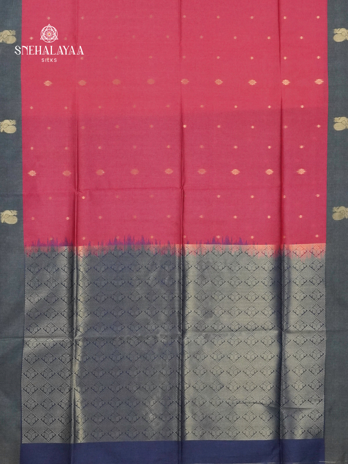 Rani Pink Jute Saree