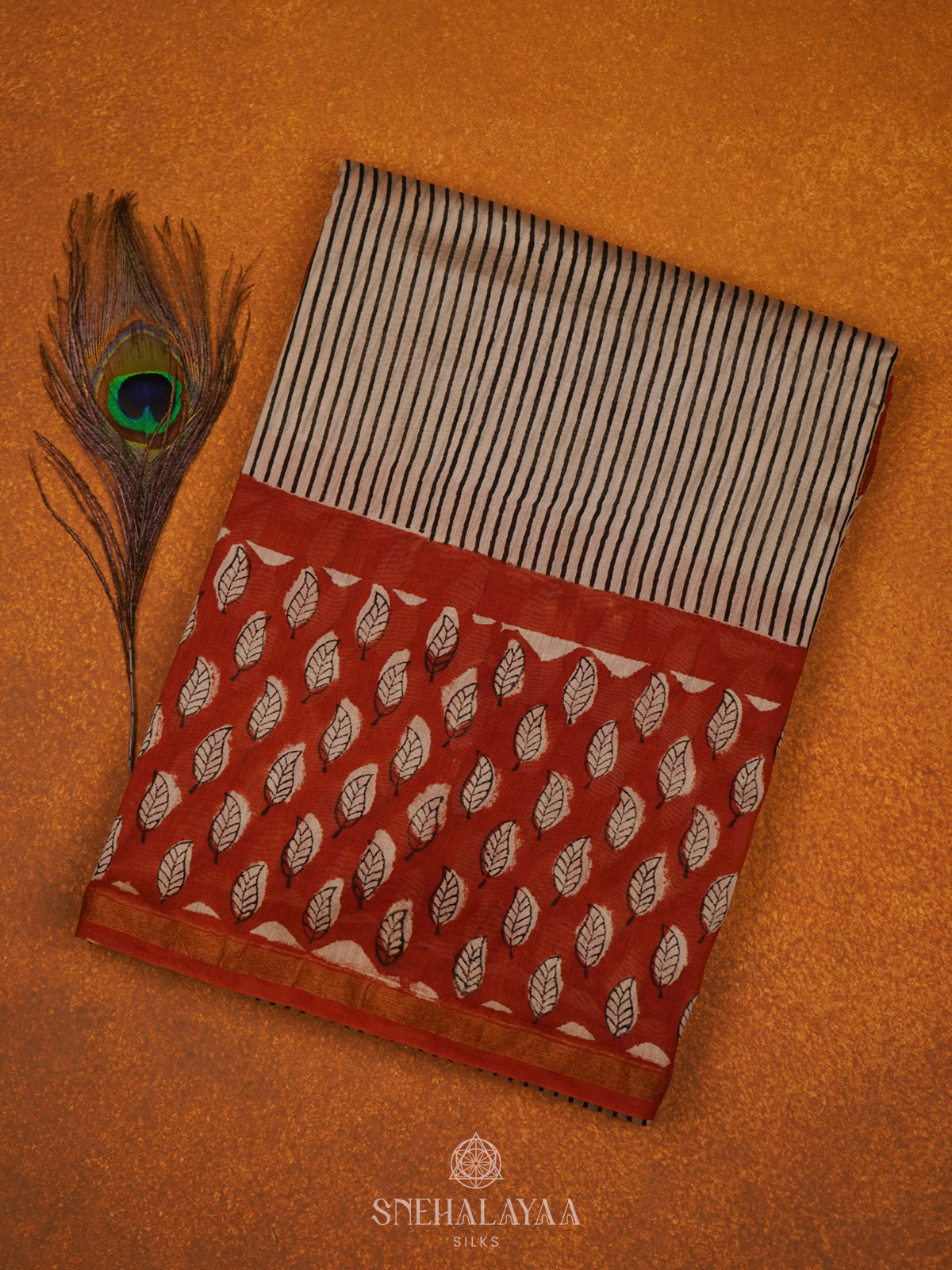 Off White Chanderi Saree