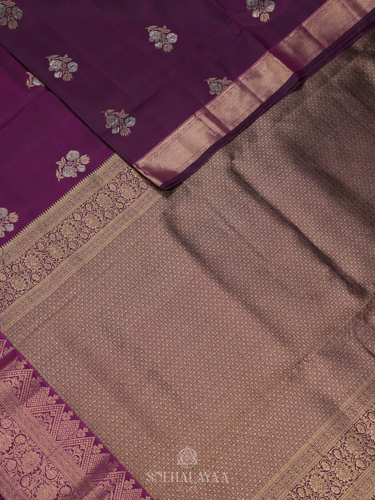 Purple Kanjivaram Silk Saree