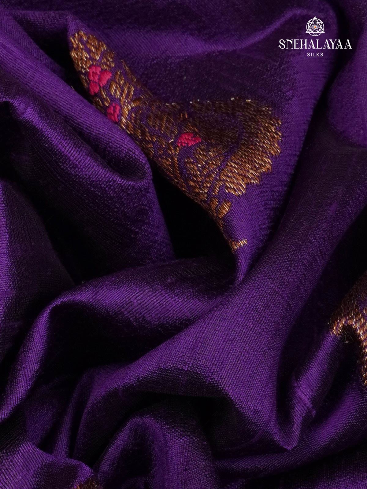 Rich Purple Banaras Raw Silk Saree