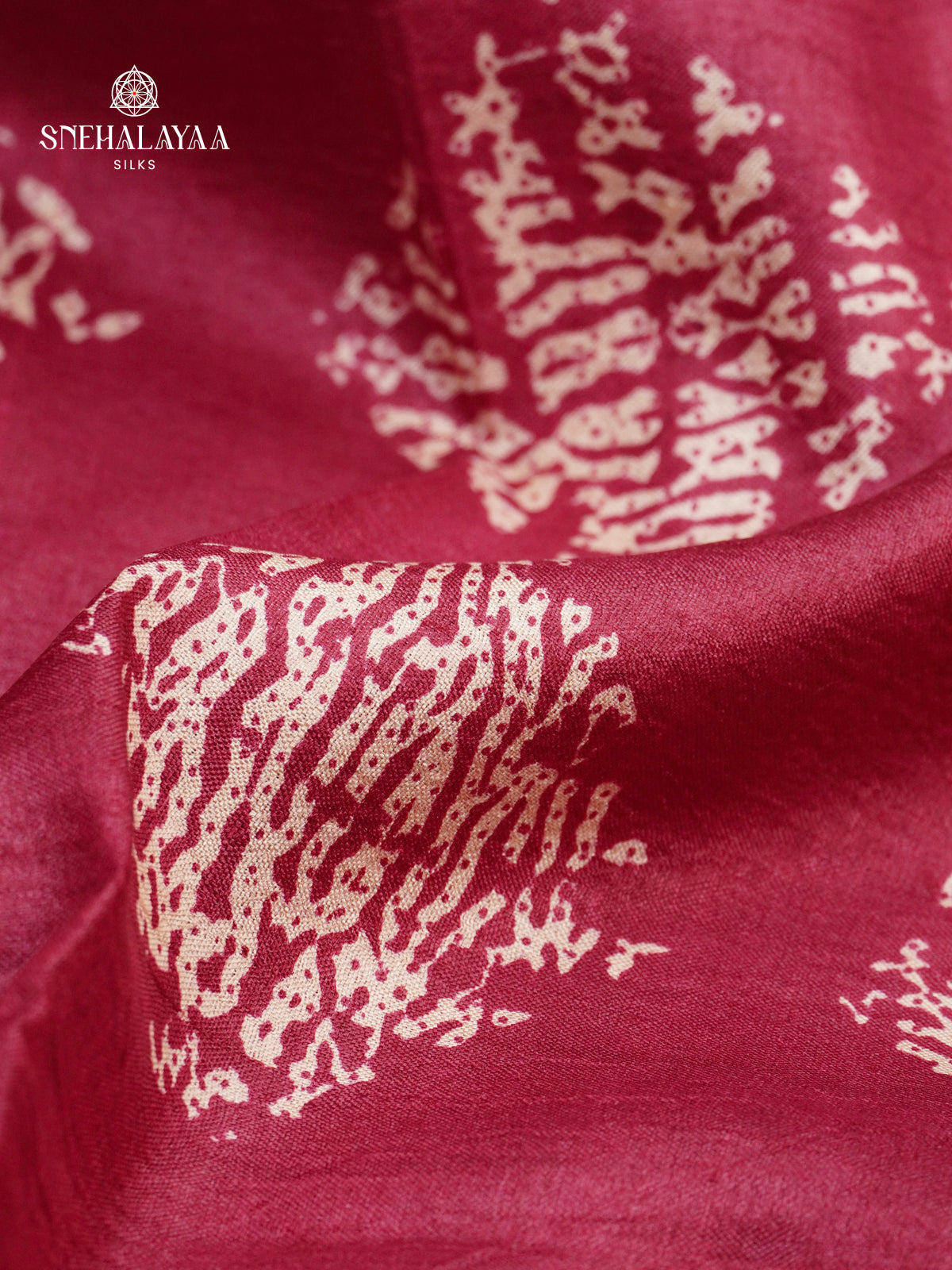 Wine Red Tussar Saree