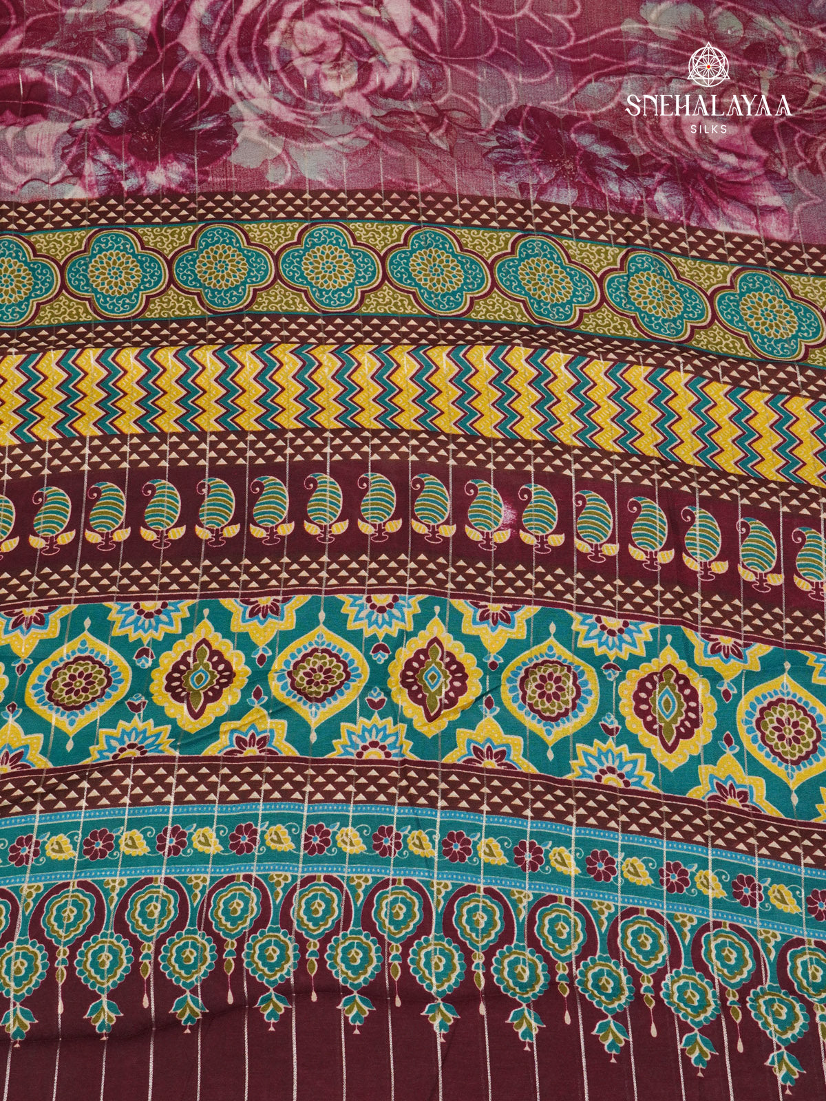 Wine Red Dola Silk Saree