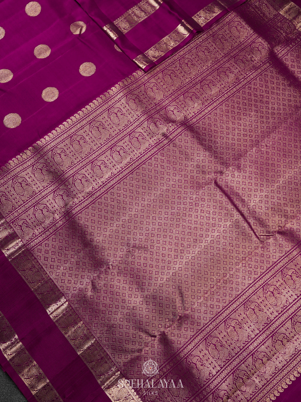 Magenta Kanjivaram Silk Saree