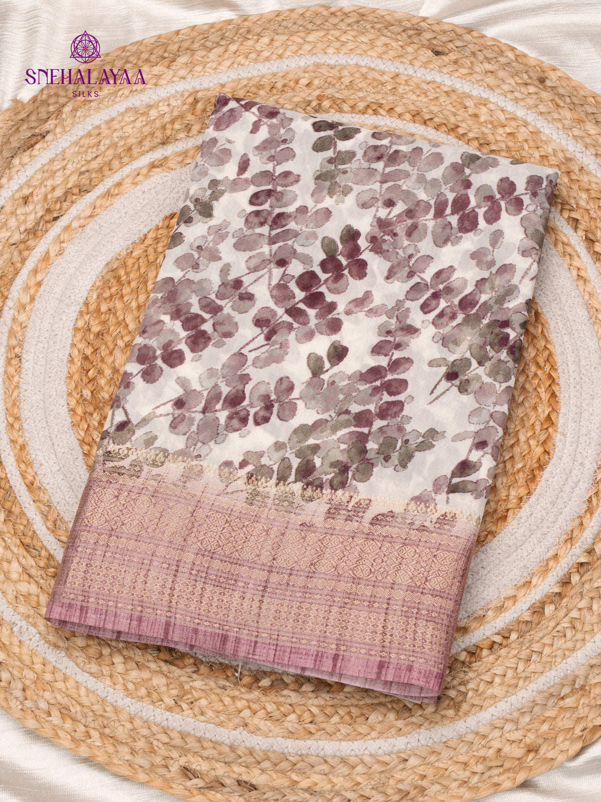 Off White Dola Silk Saree