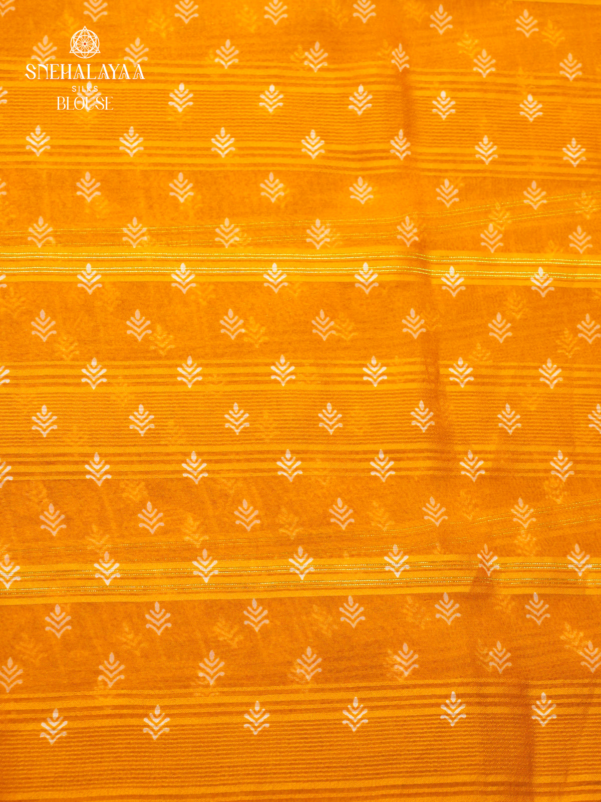 Mango Yellow Chiffon Saree