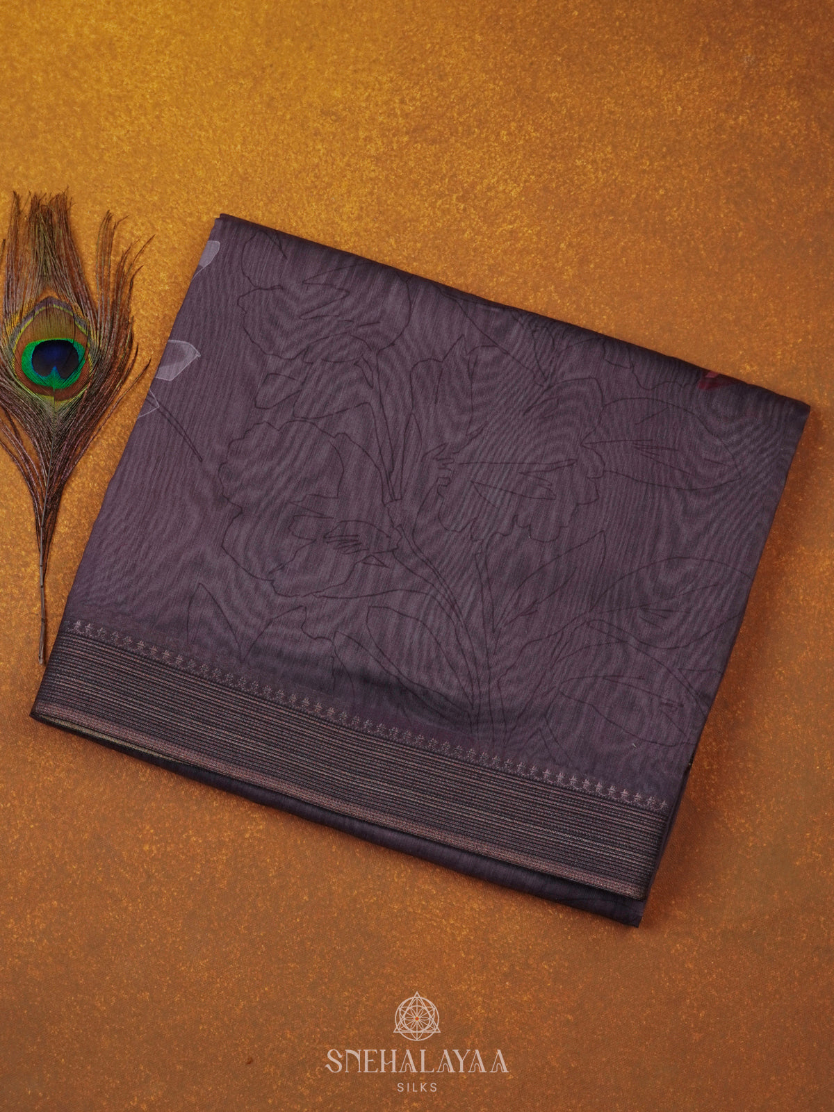 Purple Chanderi Saree