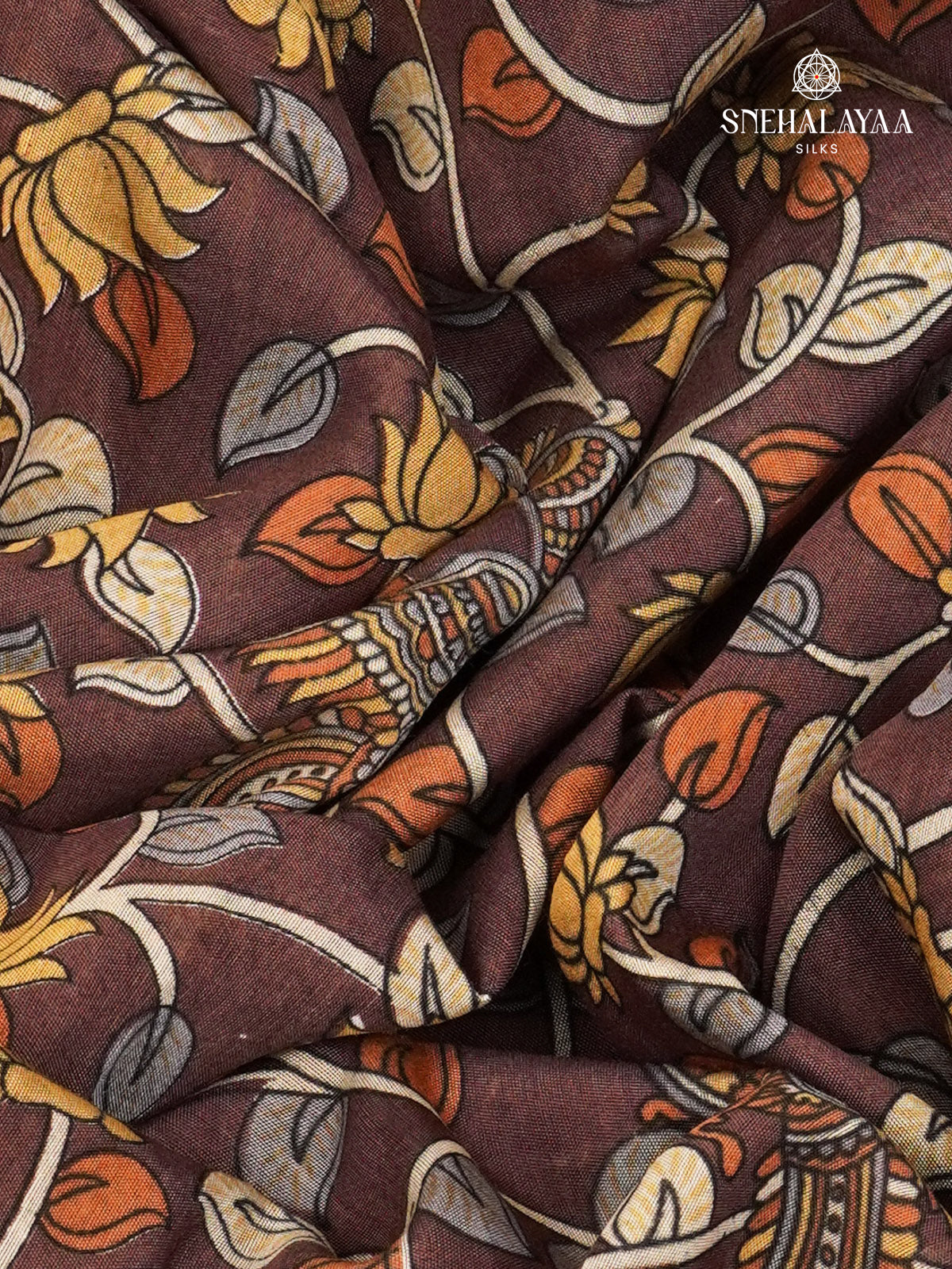 Brown Chanderi Saree