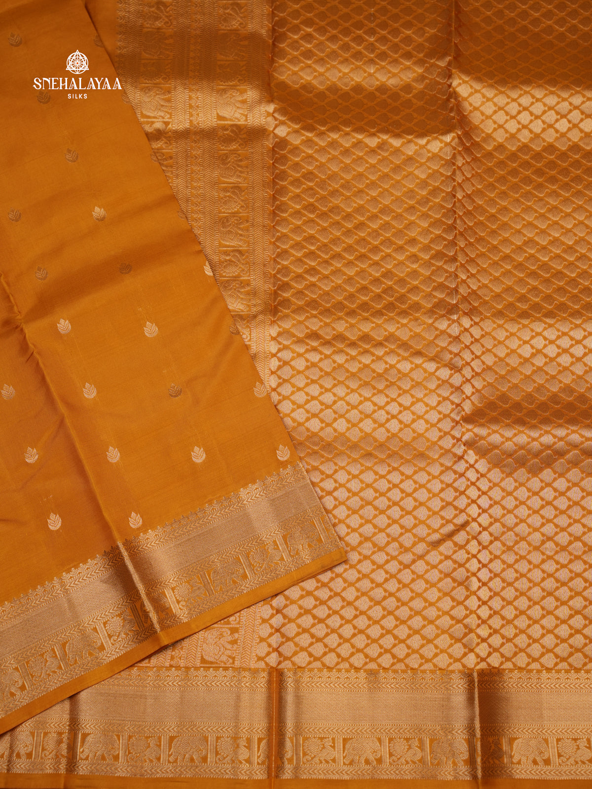 Rust Orange Kanjivaram Silk Saree