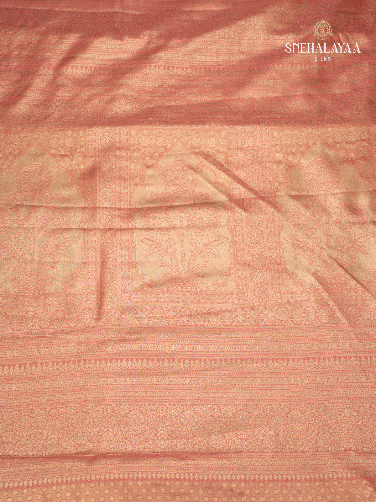 Orange Art Silk Saree