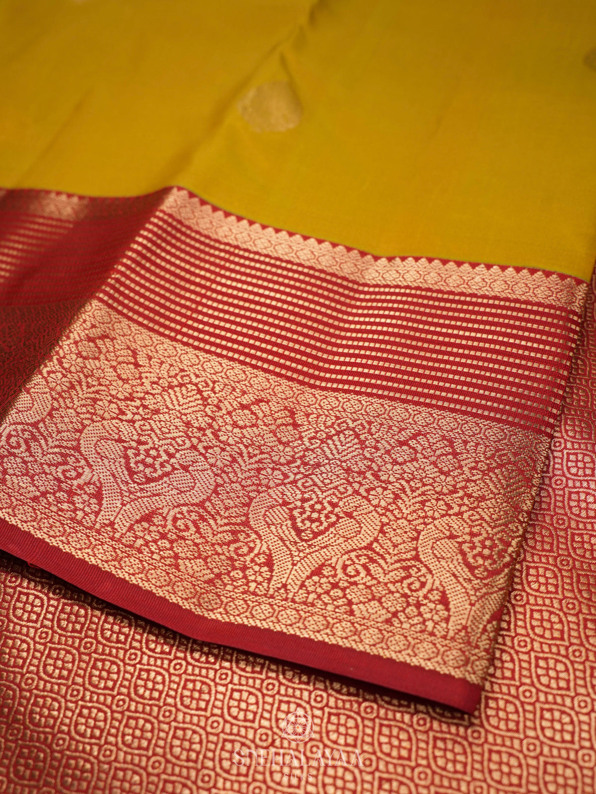 Yellow Kanjivaram Silk Saree