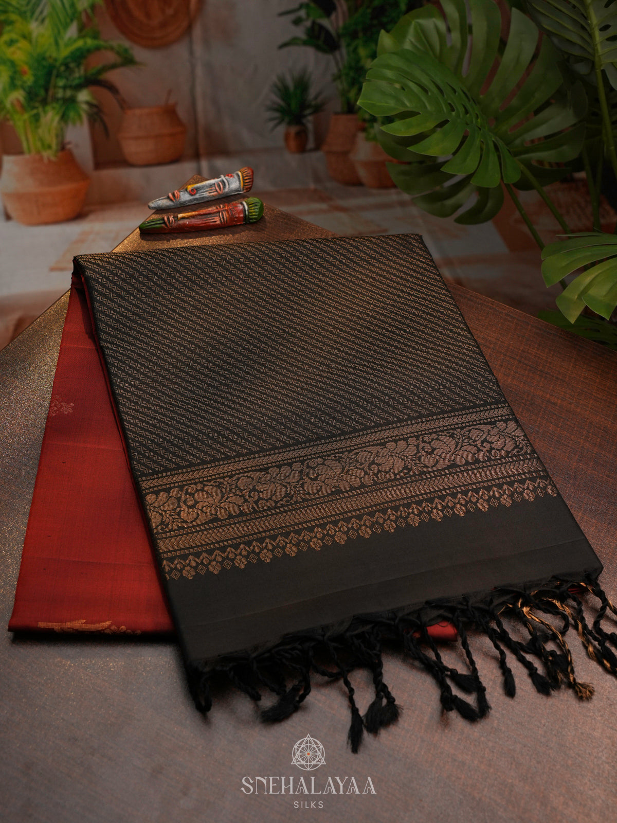 Maroon Soft Silk Saree