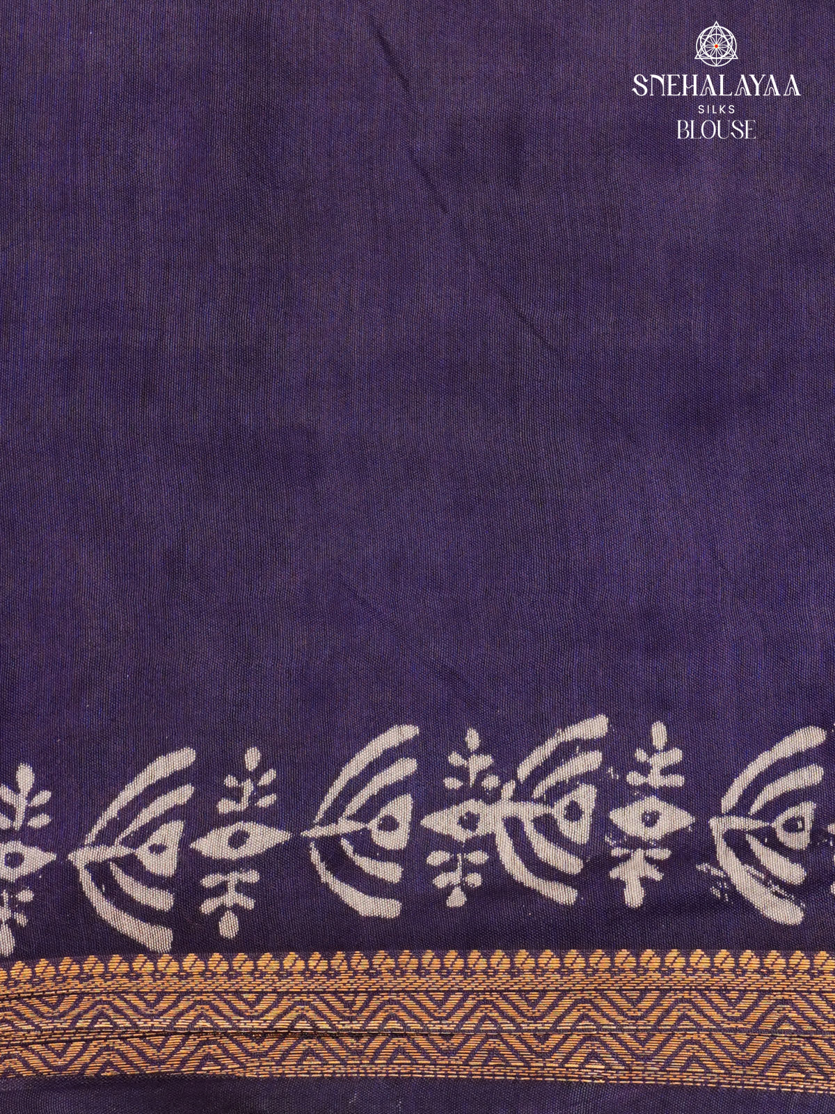 Navy Blue Chanderi Saree