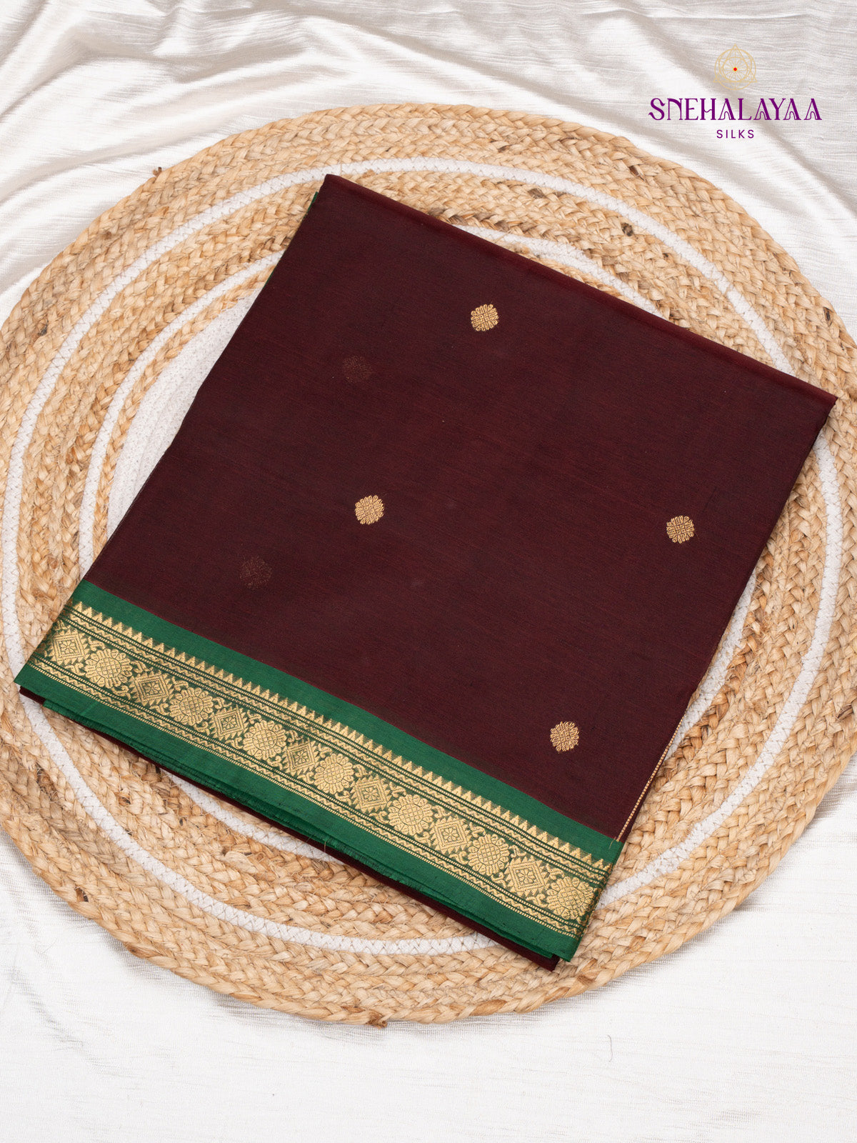 Brown Kanchi Silk Cotton Saree