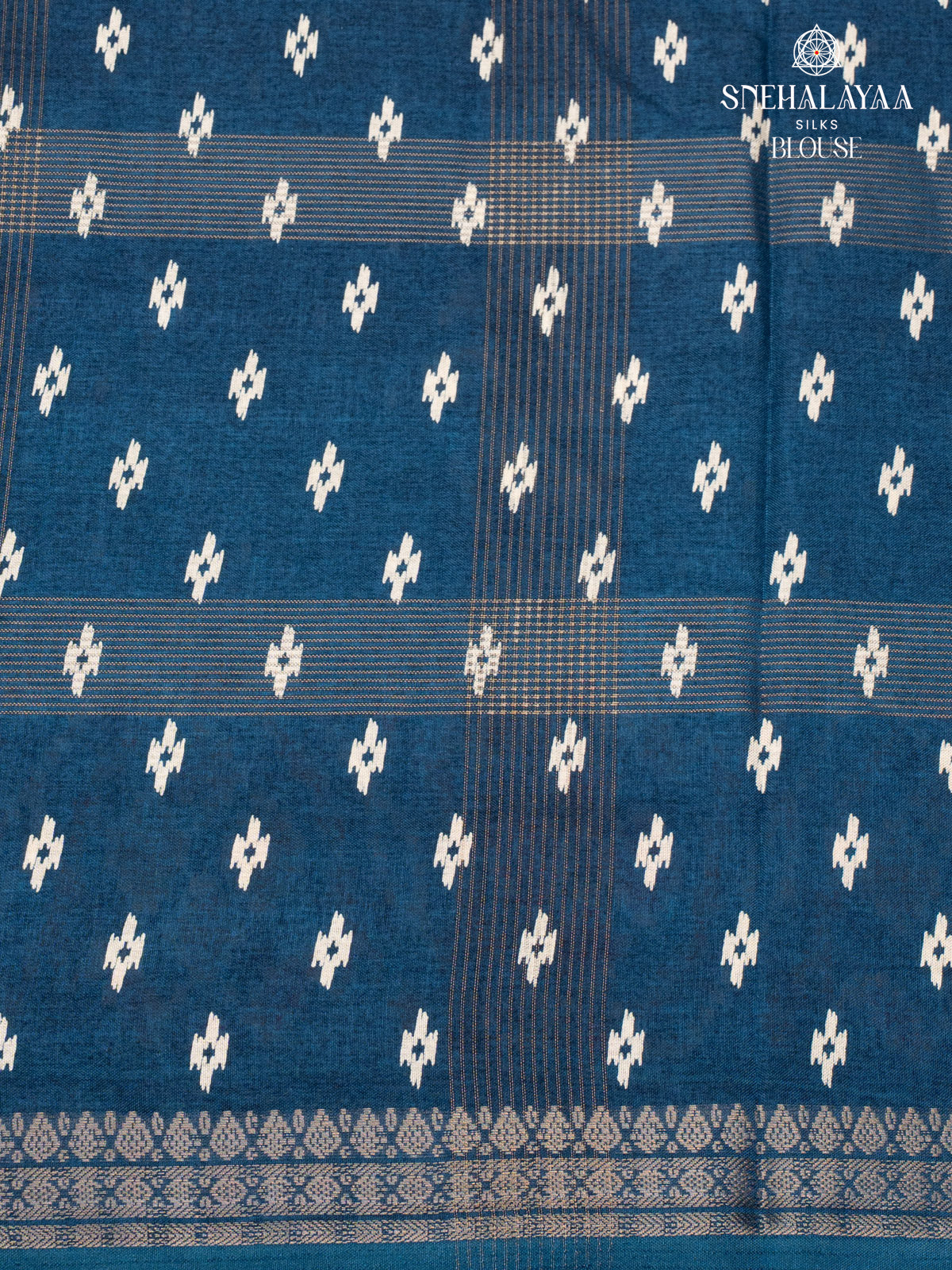 Navy Blue Dola Silk Saree