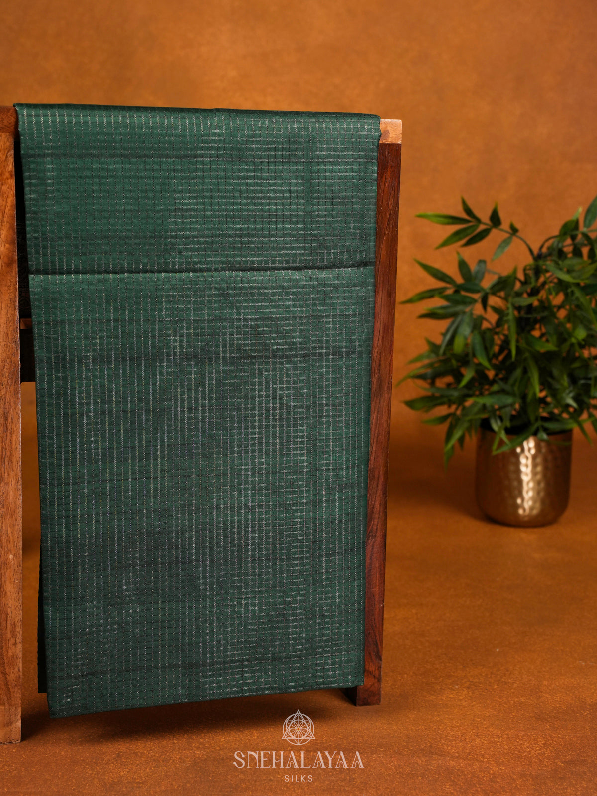 Forest Green Tussar Saree