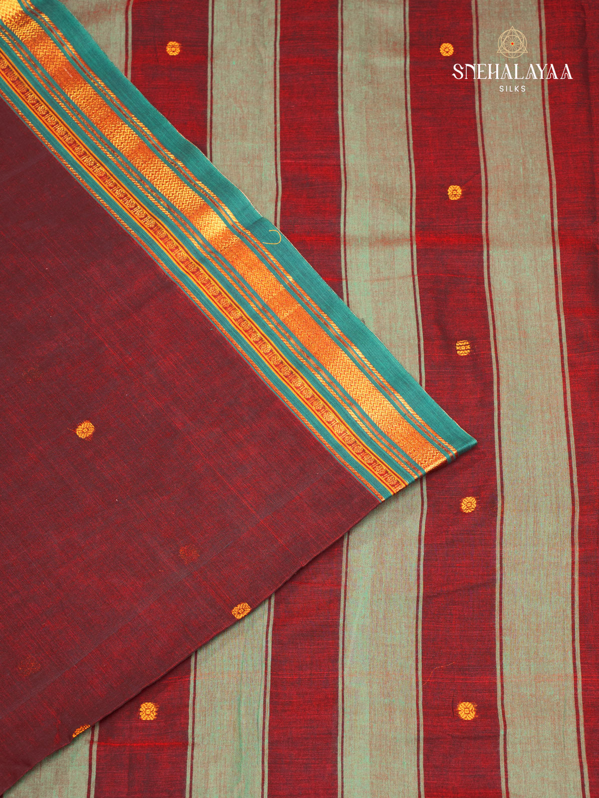 Maroon Narayanpet Cotton Saree