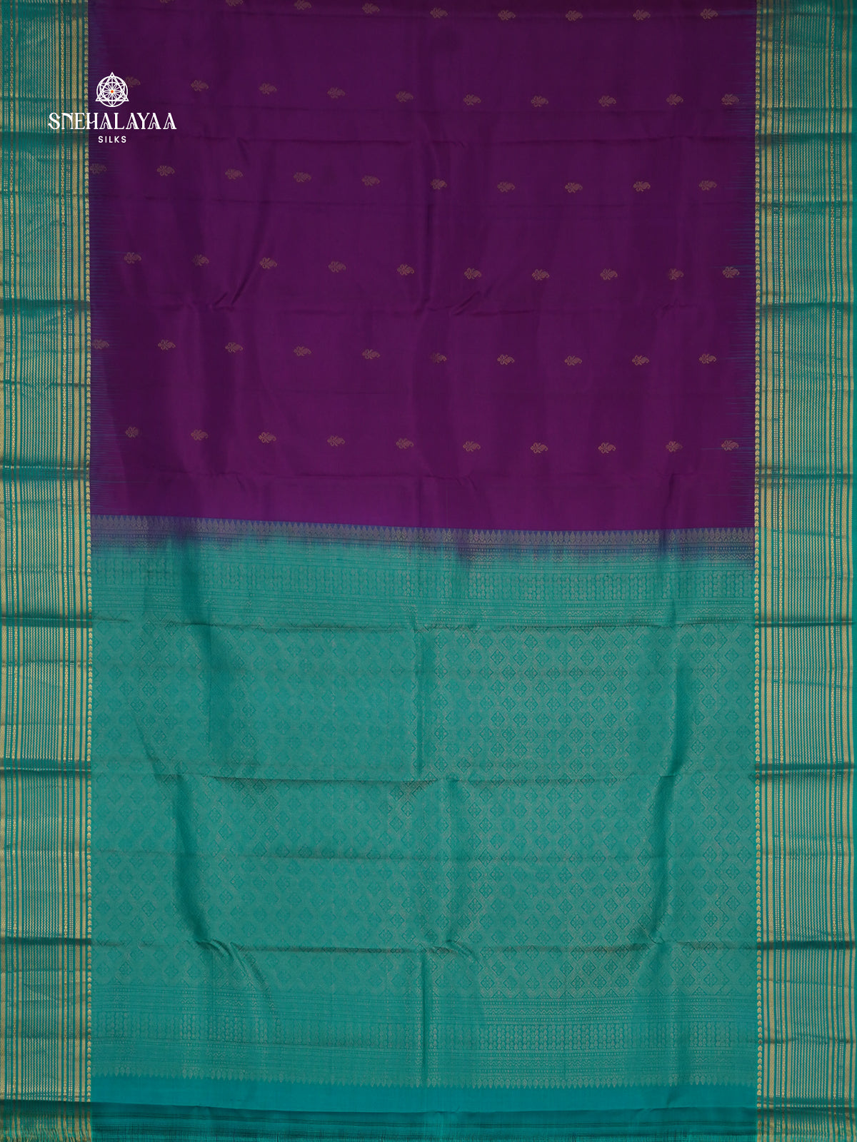 Violet Kancheevaram Silk Saree