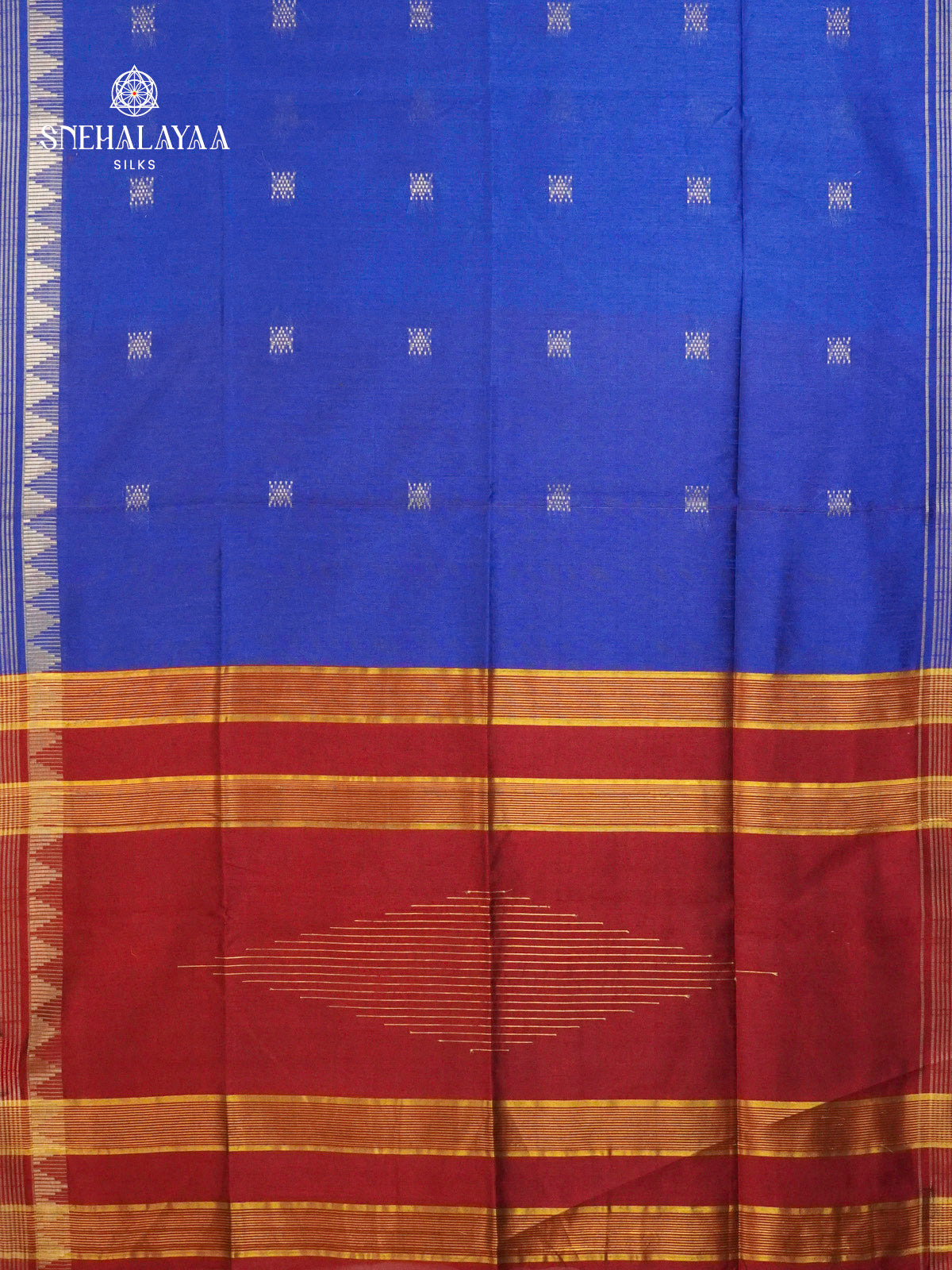 Royal Blue Bamboo Silk Saree