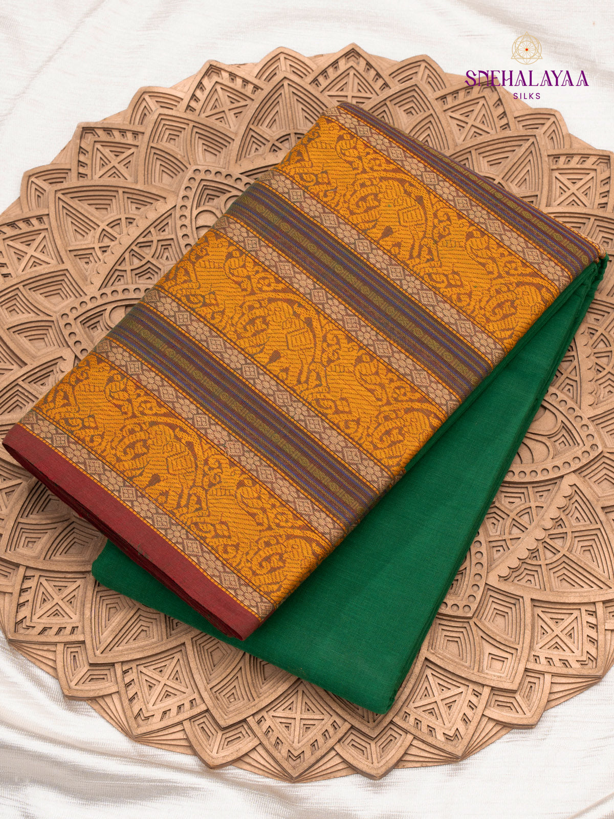 Green Kanchi Cotton Saree