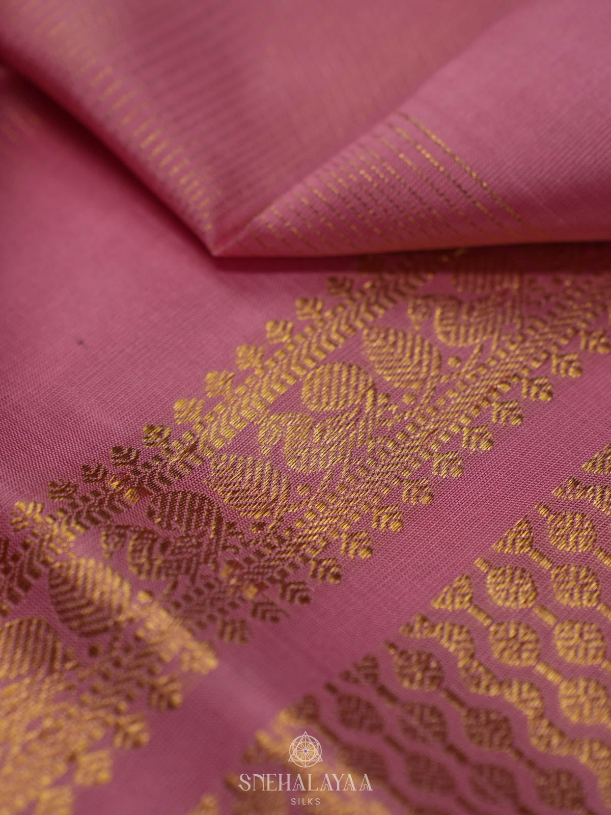 Pale Pink Venkatagiri Silk Saree
