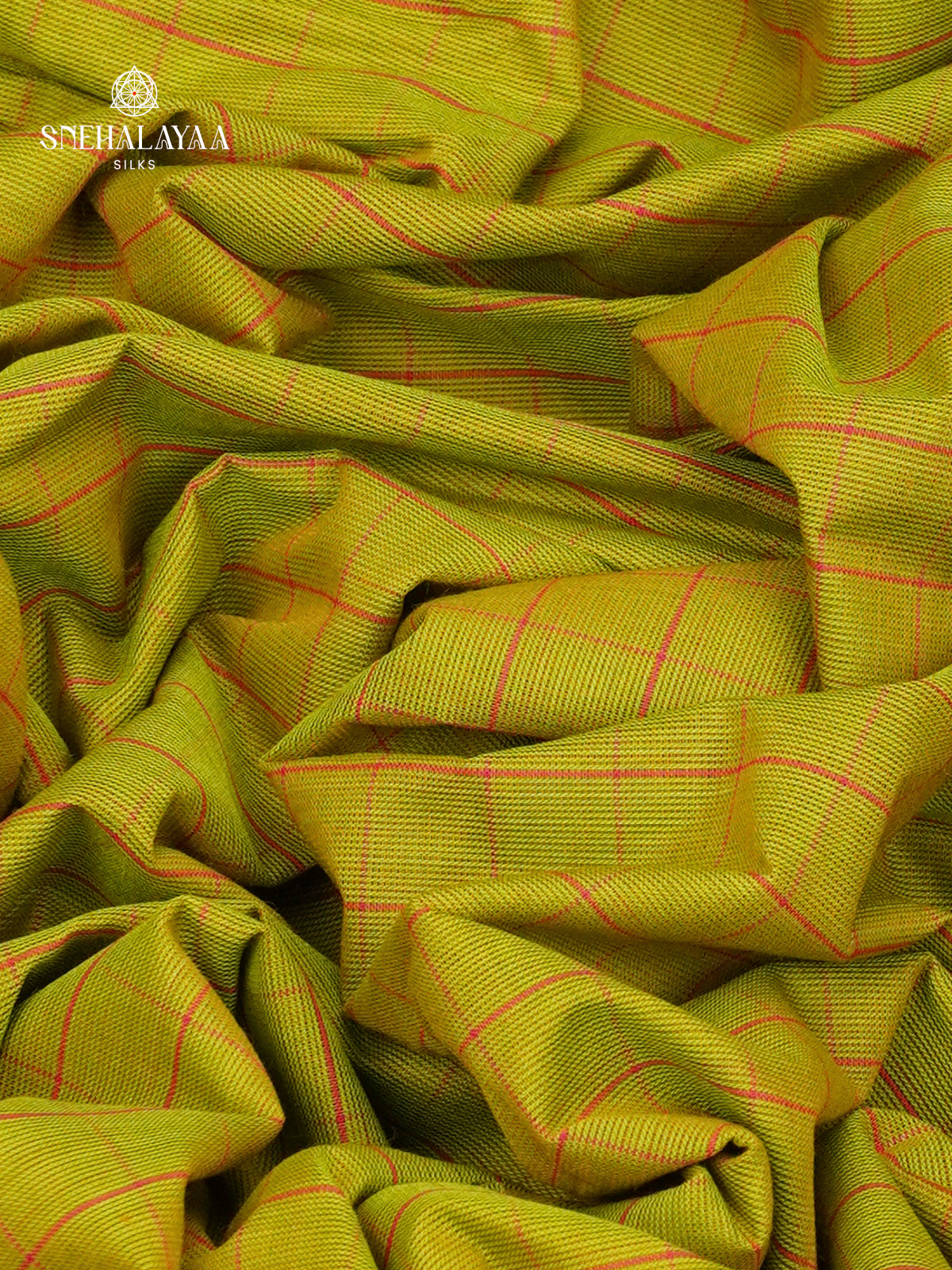 Olive Green Chettinad Cotton Saree